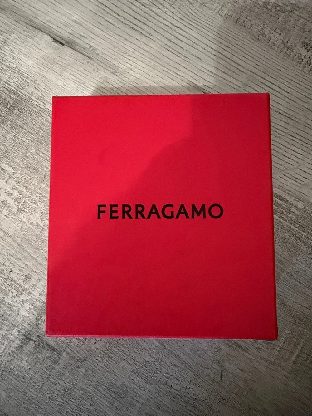 Salvatore Ferragamo Black Gloss Leather Wallet with Embossed Logo